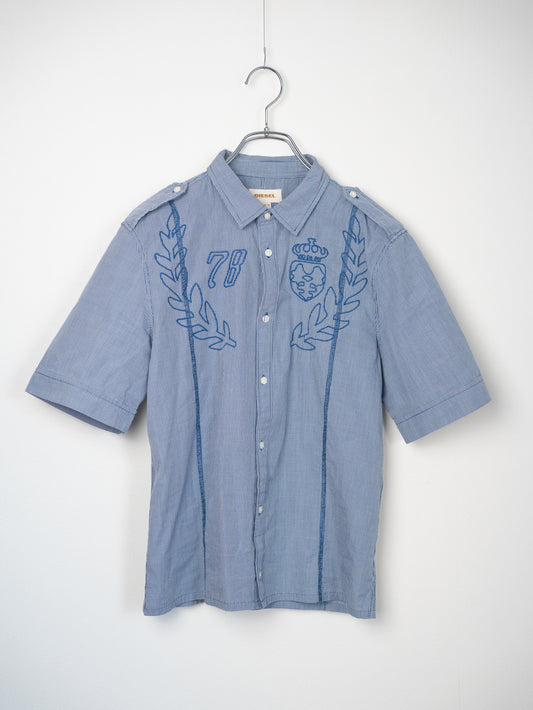 DIESEL ギンガムチェック刺繍シャツ