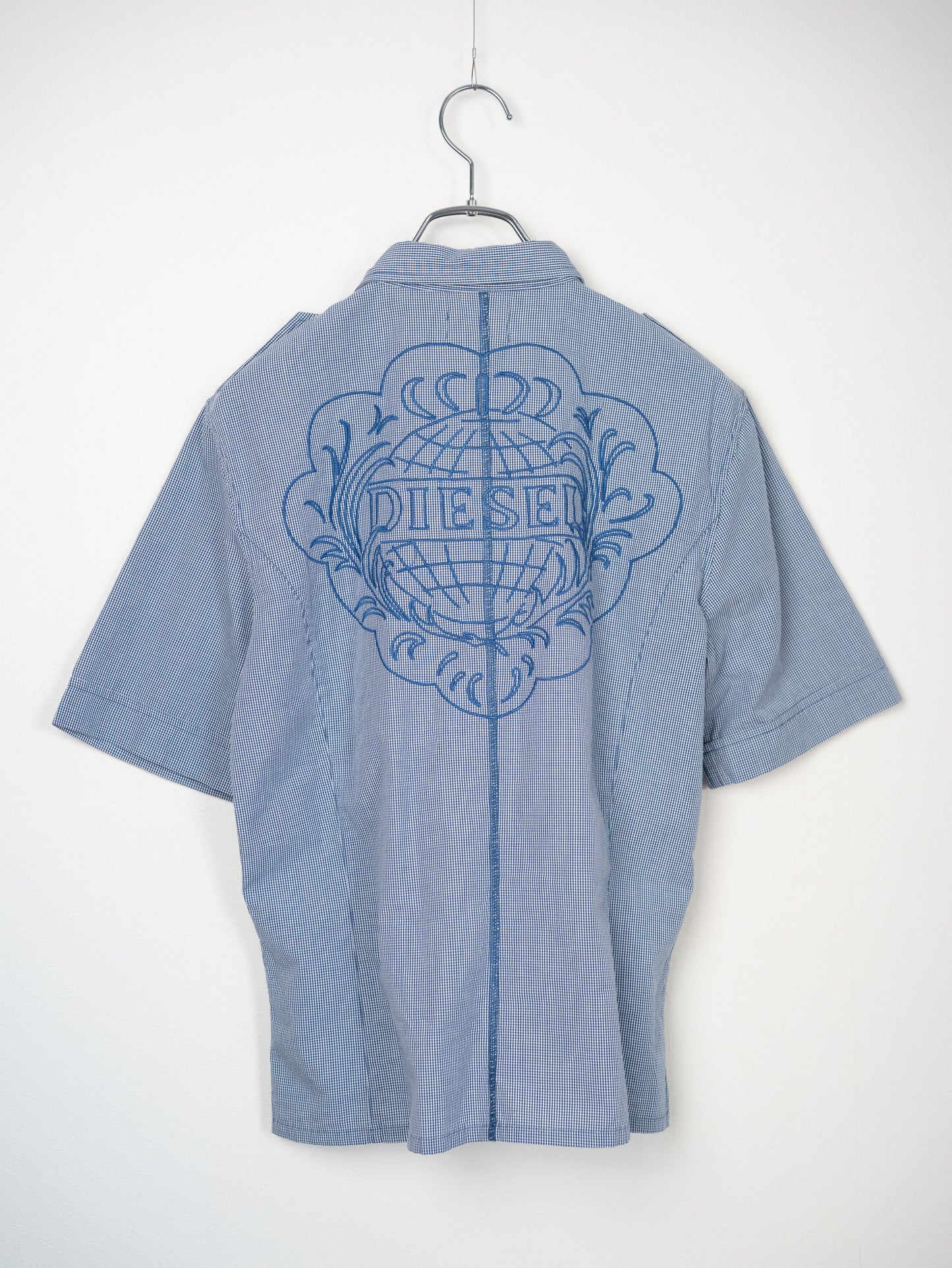 DIESEL ギンガムチェック刺繍シャツ