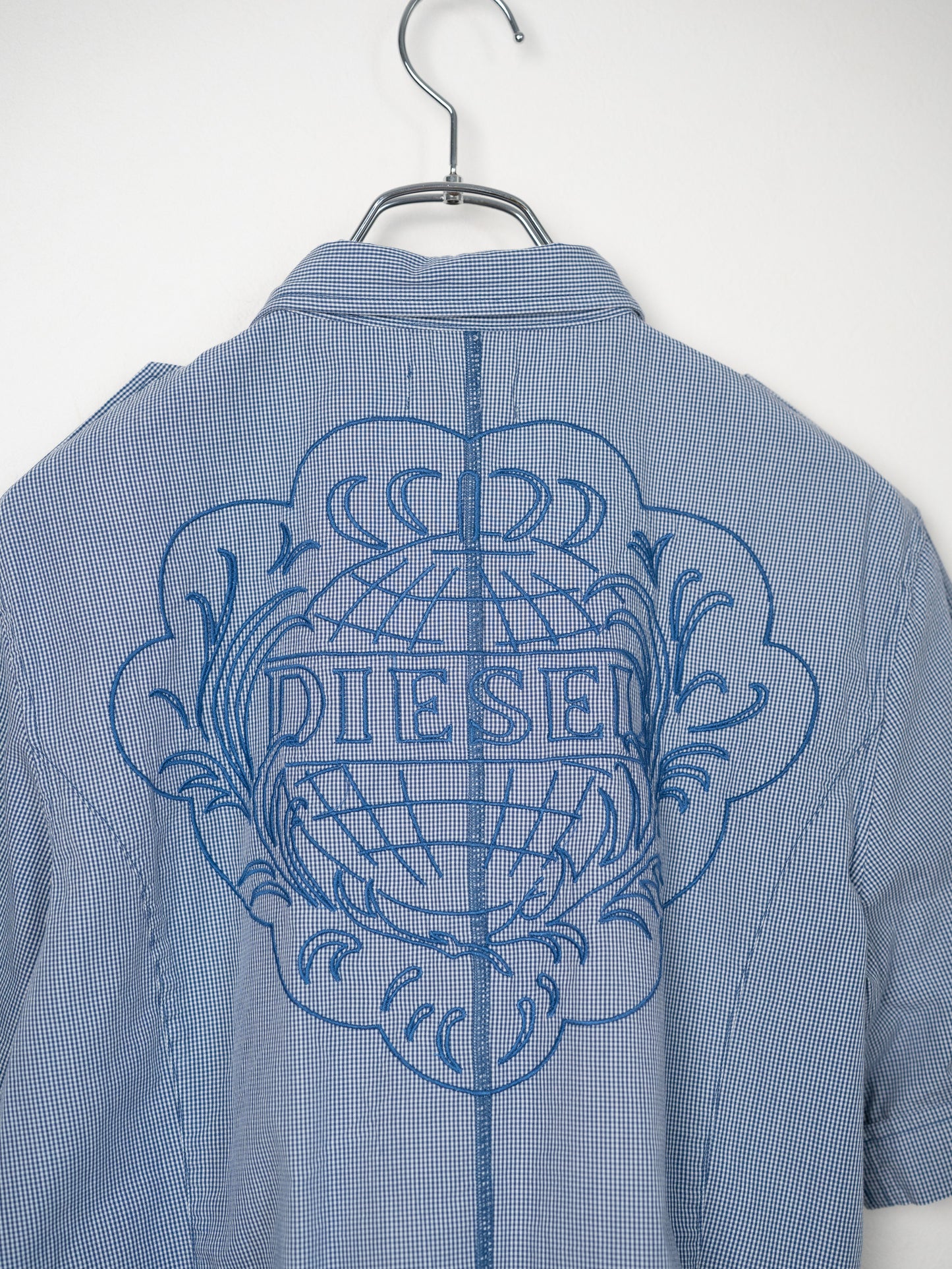 DIESEL ギンガムチェック刺繍シャツ